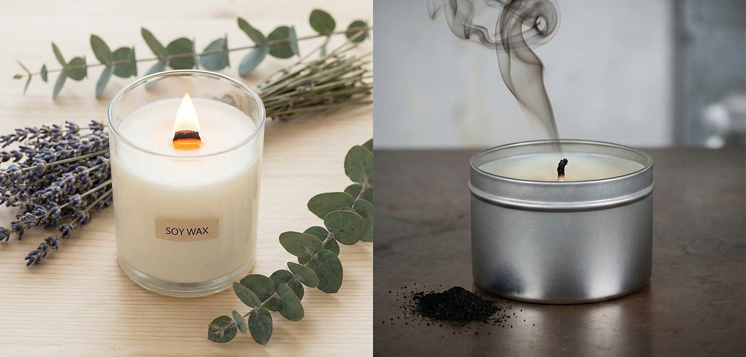 Sójové svíčky vs. parafín: Proč vaše plíce (i domov) ocení přírodu.