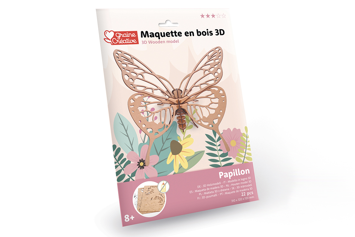 3D puzzle Motýl 22 dílů 4