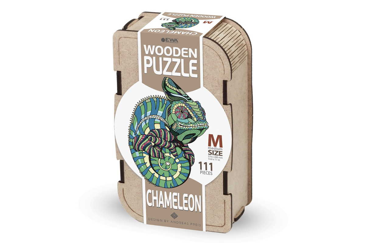 Dřevěné puzzle Chameleon 3