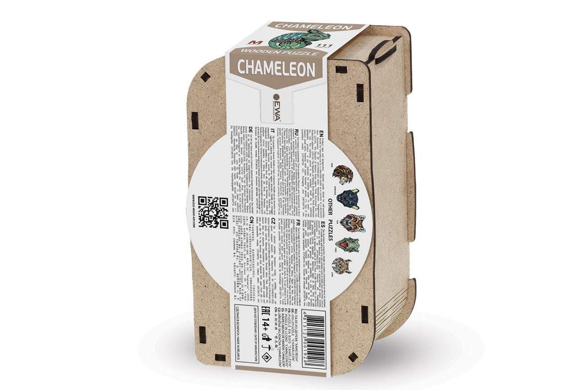 Dřevěné puzzle Chameleon 4