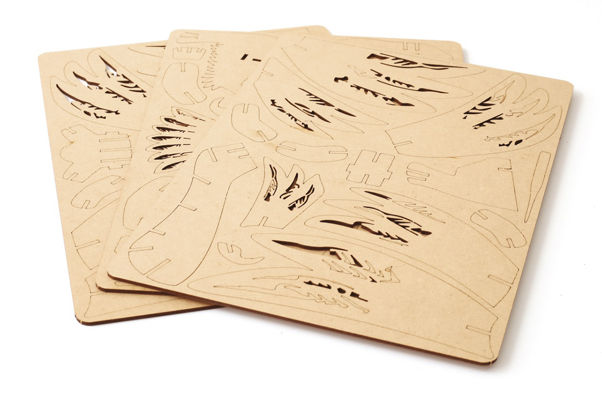 Dřevěný 3D model Kondor 2