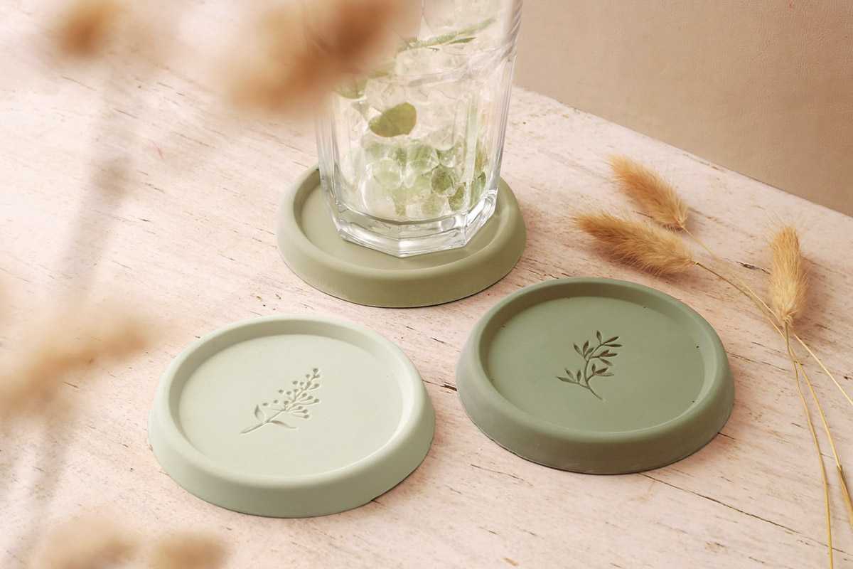 Jesmonite sada Kulaté tácky 1