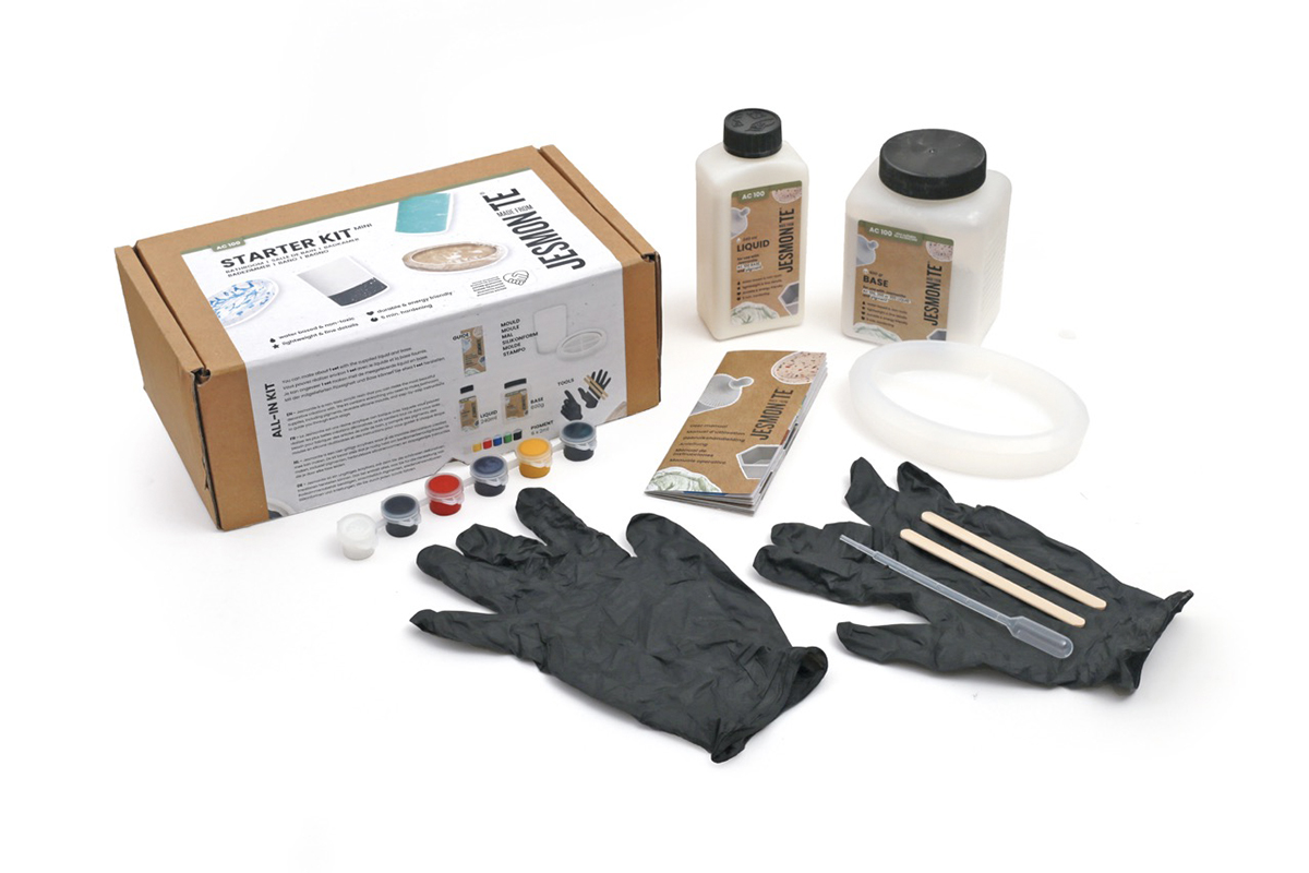 Jesmonite sada 3 kulaté podtácky 2