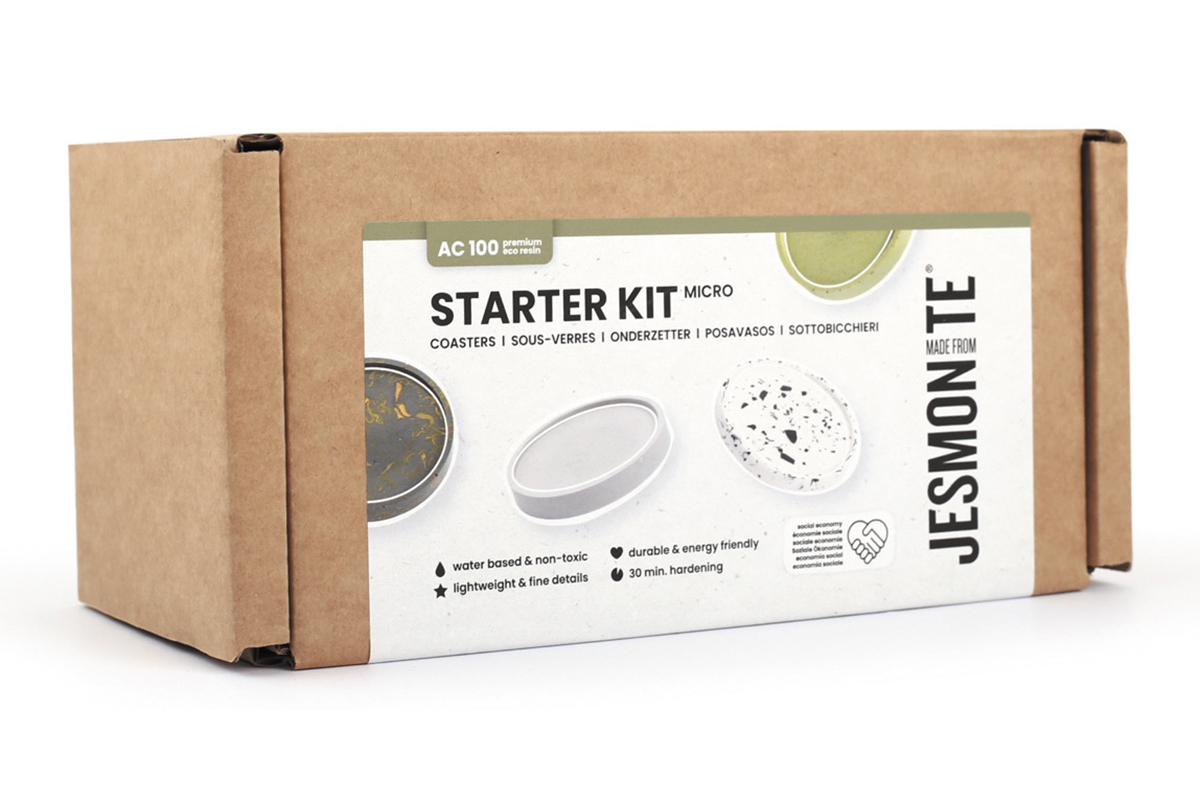 Jesmonite sada 3 kulaté podtácky 3