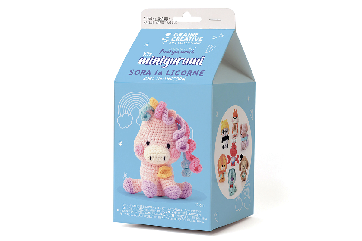 Sada na háčkování Minigurumi Jednorožec Sora 3