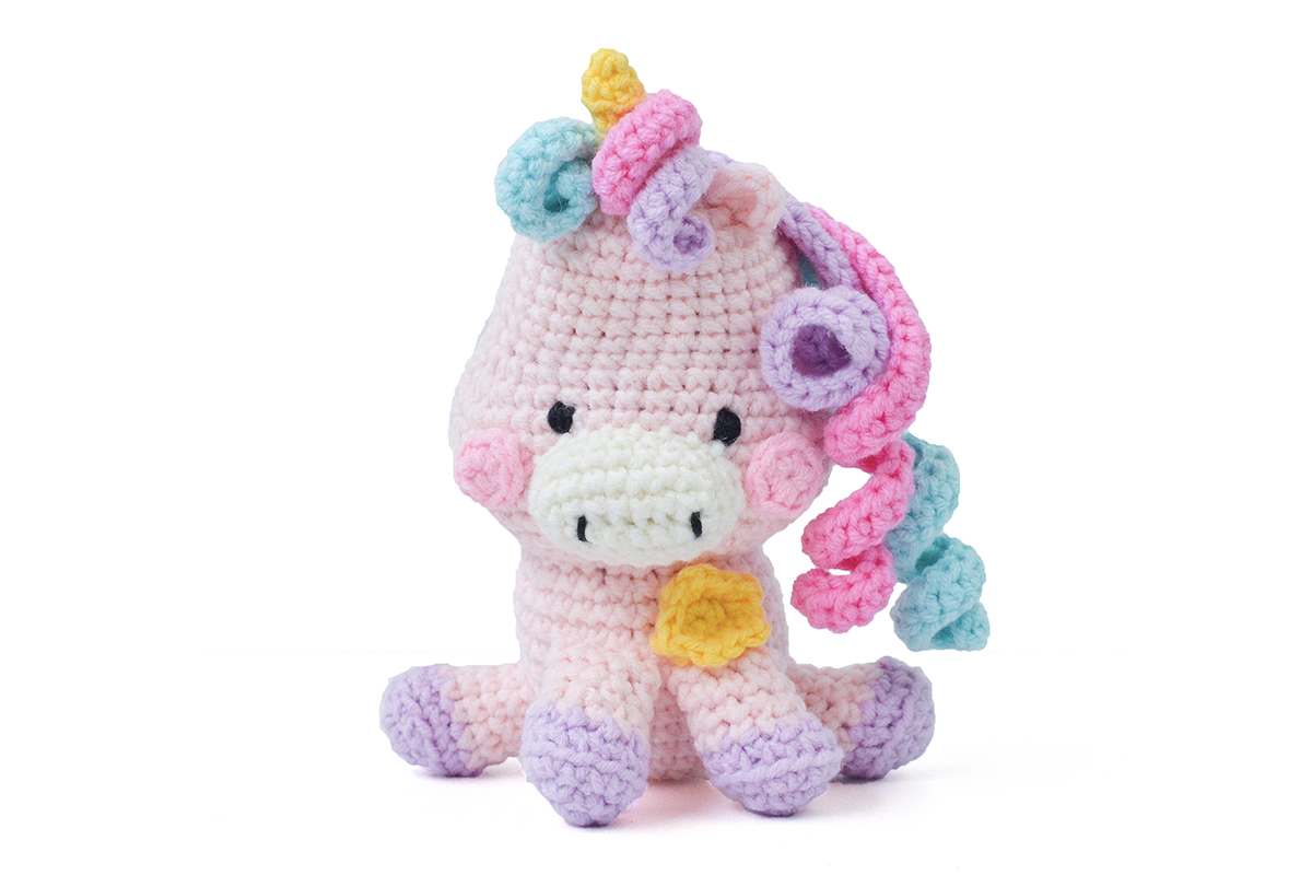 Sada na háčkování Minigurumi Jednorožec Sora 4
