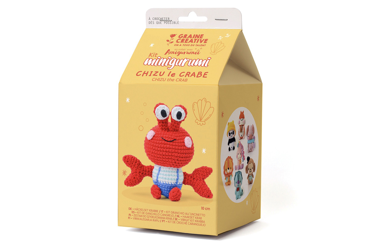 Sada na háčkování Minigurumi Krab Čizu 3