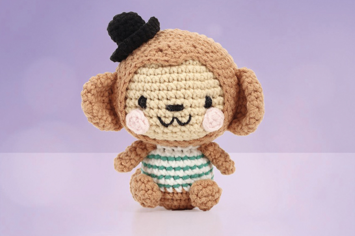 Sada na háčkování Minigurumi Opice Nori 1