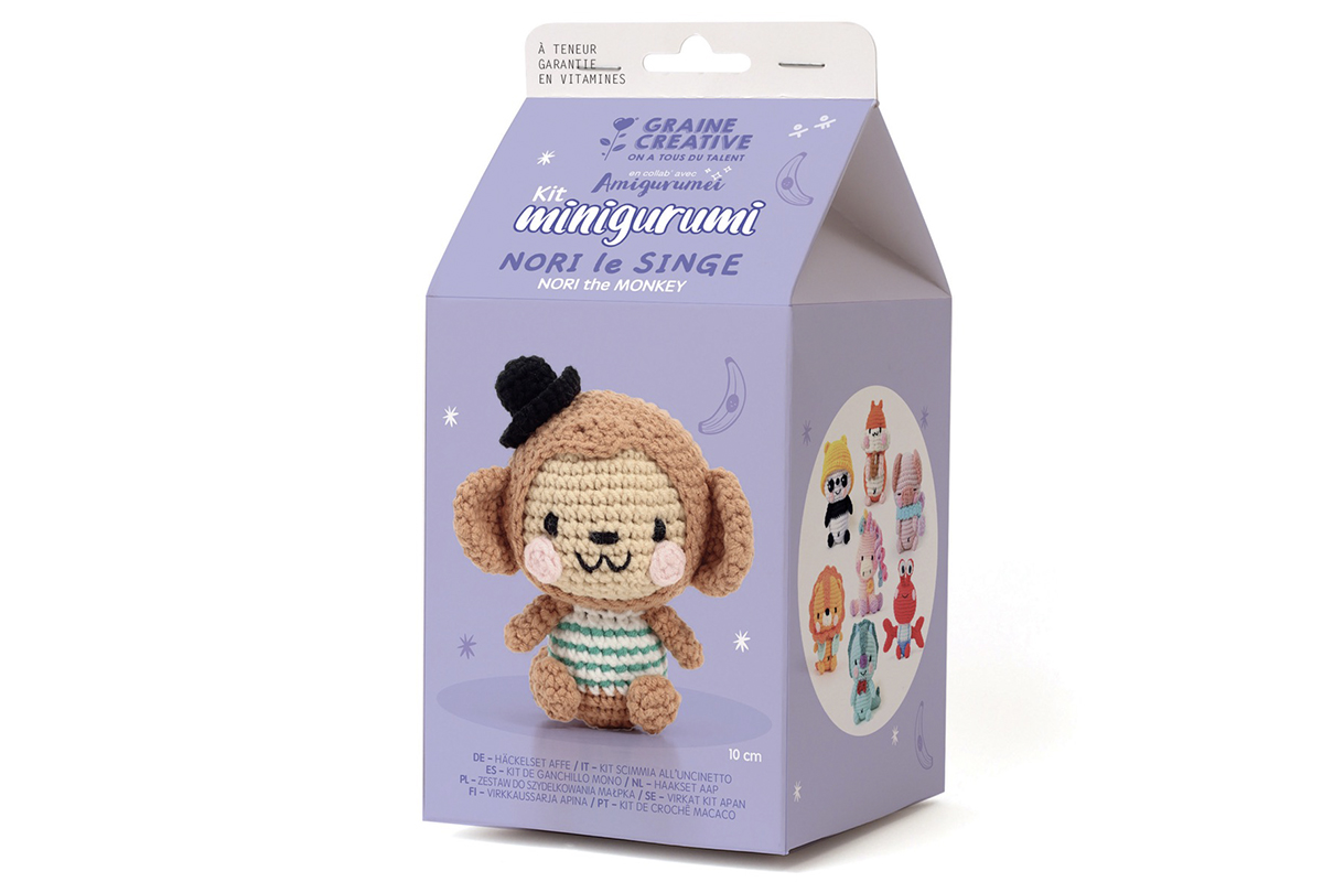 Sada na háčkování Minigurumi Opice Nori 3