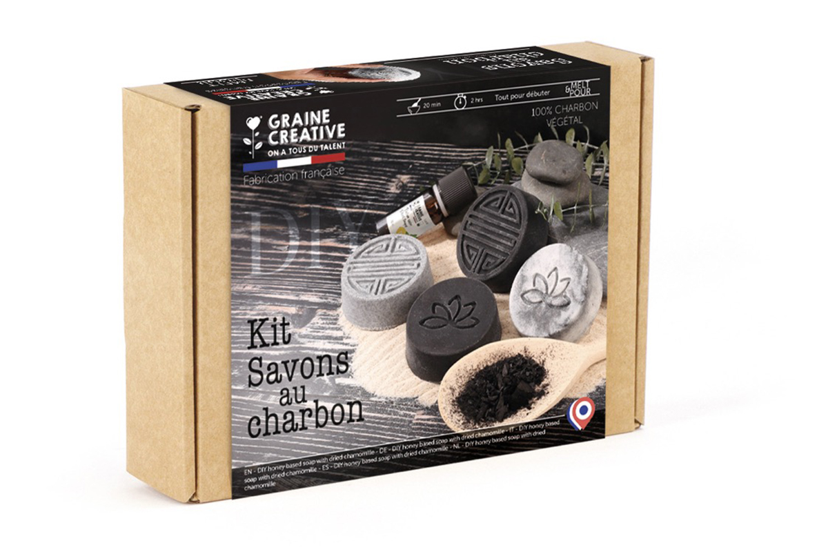 Sada na výrobu mýdla s dřevěným uhlím 4