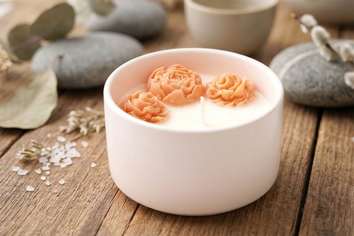 Sada na výrobu svíček 3 květiny 1