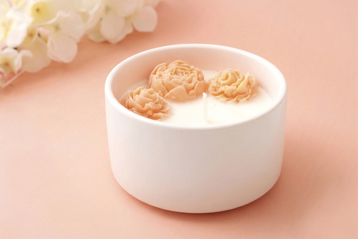 Sada na výrobu svíček 3 květiny 3