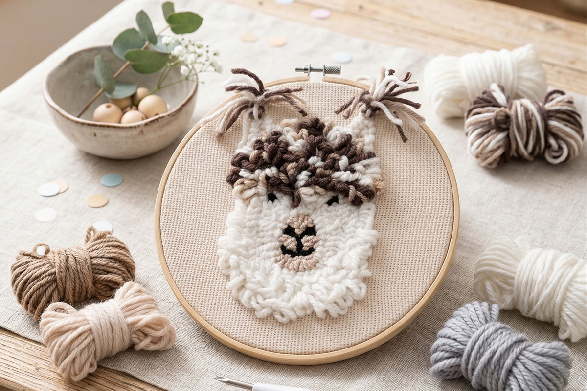 Sada na vyšívání dutou jehlou Alpaka