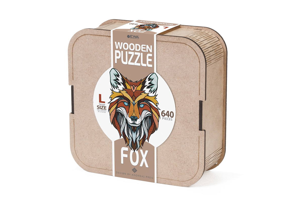 Velké dřevěné puzzle Liška 4