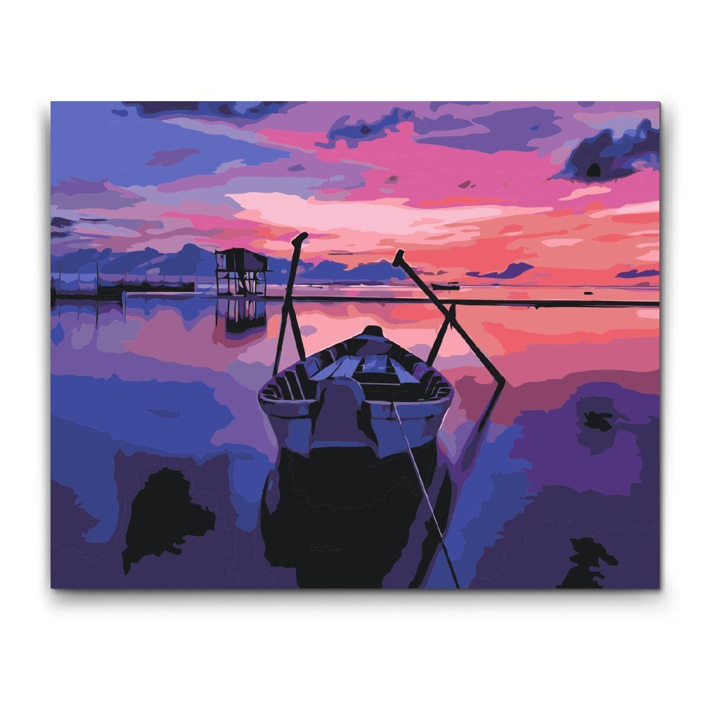 Malovani_podle_cisel_Lodka_pri_zapadu_slunce_M2