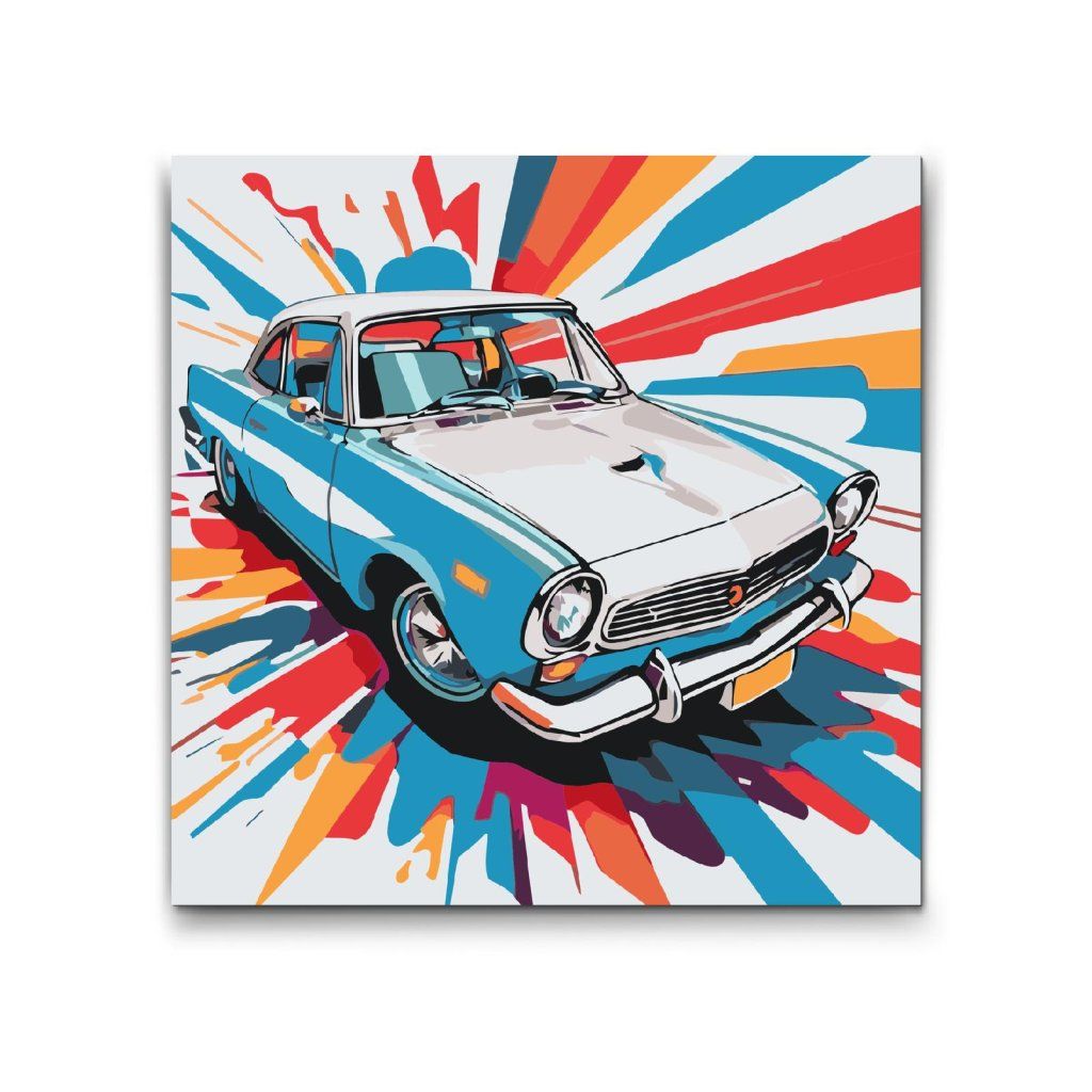 Malovani_podle_cisel_Pop_art_-_Modre_auto_M2