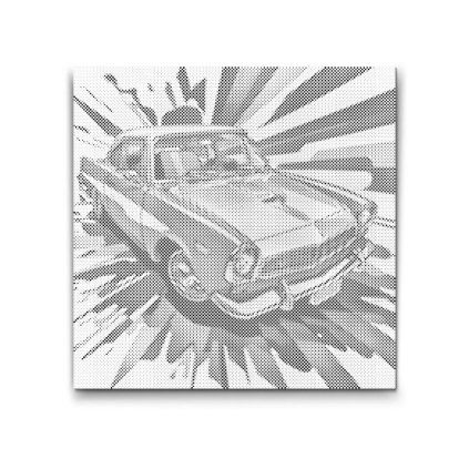 42641 teckovani pop art modre auto m2