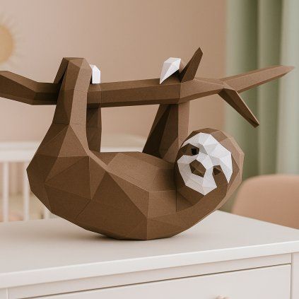 Papírový model lenochoda PaperTime