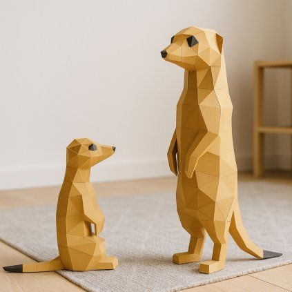 Papírový model surikat PaperTime