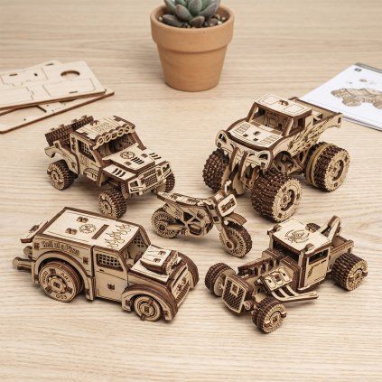 3d modely sada vozidel