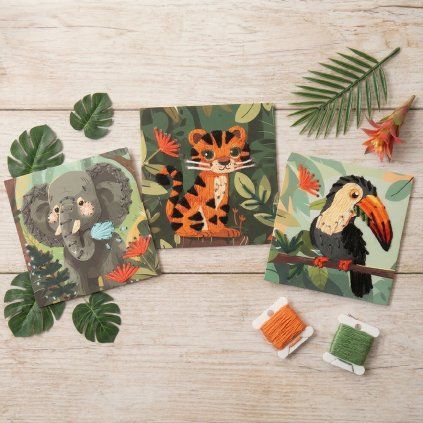 vysivaci karty pro deti dzungle