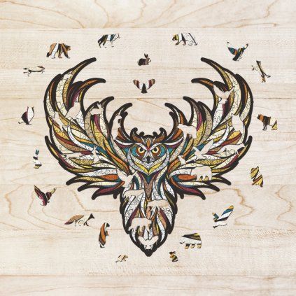 velke drevene puzzle sova 2