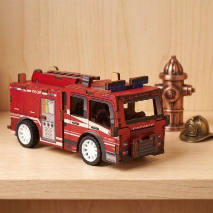 dreveny 3d model hasici