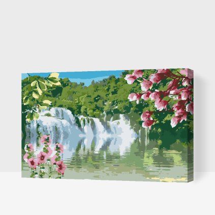 Malování podle čísel - Pohádkový vodopád