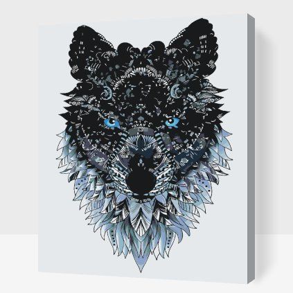 Malování podle čísel - Mandala vlk