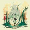 Malování podle čísel - Dívka a lesní netvor