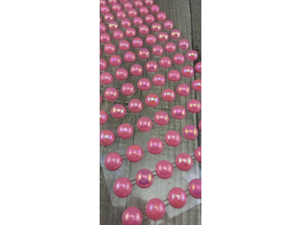 Perličky nalepovací 10mm-růžová