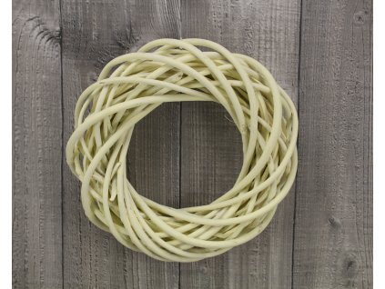 Věnec proutí 20 cm pastelově žlutý
