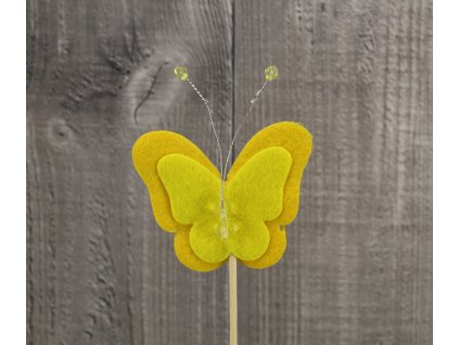 Motýl filc žlutý