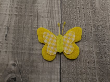 Motýl výsek žlutý č9