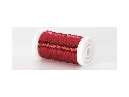 Drátek hladký červená tmavá 0,3mm  30g