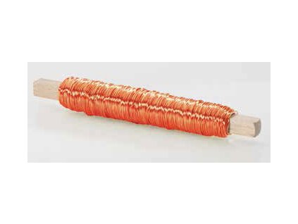 Drátek rovný 0,5mm oranžová 09