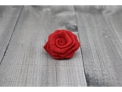 Růžička juta-červená