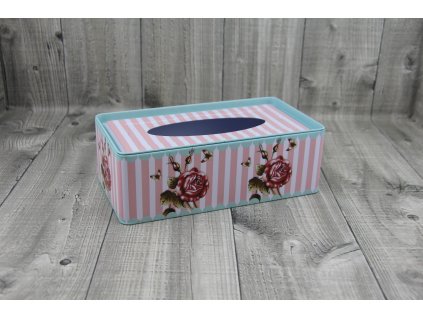 Krabice na kapesníky-proužek růžový