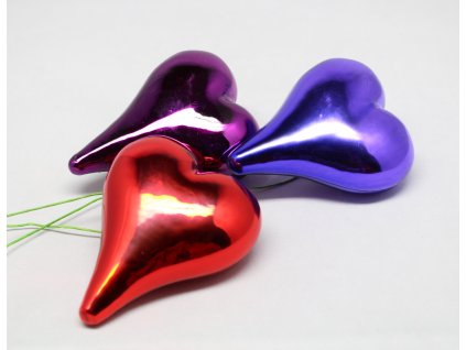 Skleněné srdce 3D velké
