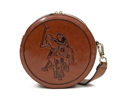 Honolulu Round Crossbody PU Tan front