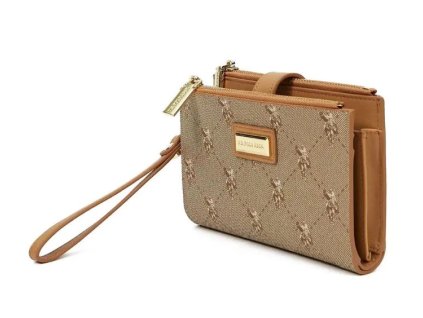 Hampton Pochette Wallet Printed PU Camel front
