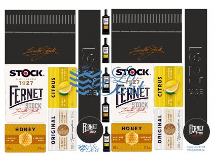 Fernet Stock-2 x 3 druhy Citrus, Honey a Original - A4 - 00134