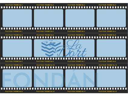 Fondánový list - A4 - filmový pás 12 snímků 7,4x7cm