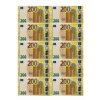Euro platné bankovky 200€ - líc - A4 - 00224