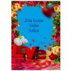 Valentýn růže a nápis love - A4 - 00227