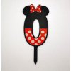 čísla Minnie - dortový zápich - plast
