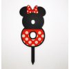 čísla Minnie - dortový zápich - plast
