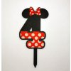 čísla Minnie - dortový zápich - plast