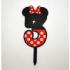 čísla Minnie - dortový zápich - plast