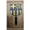FC-Barcelona - Logo - barevný dortový zápich - plast